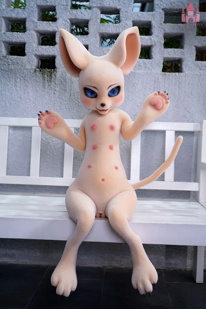 100cm Fur Fapdolls クリームマウス ケモノ シリコンドール（ファーバージョン）